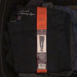 NWT Gloria Vanderbilt BEVERLY Pull On Comfort Jean BLACK Size 16 Inseam 29”